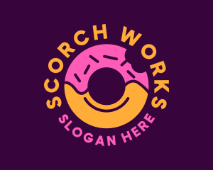 Strawberry Sprinkle Doughnut Logo