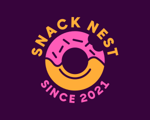 Strawberry Sprinkle Doughnut logo design