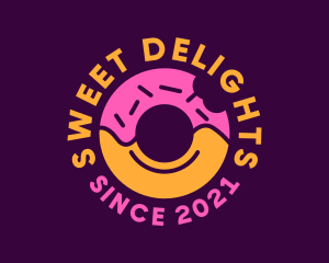 Strawberry Sprinkle Doughnut logo design