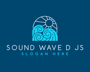 Sun Sea Waves logo design