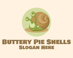 Cute Cartoon Snail logo design