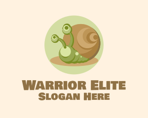 Cute Cartoon Snail logo