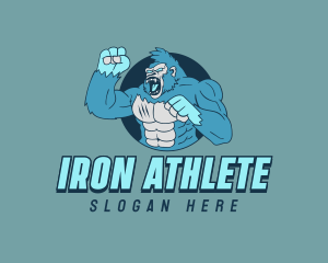 Athletic Gorilla Fighter logo design