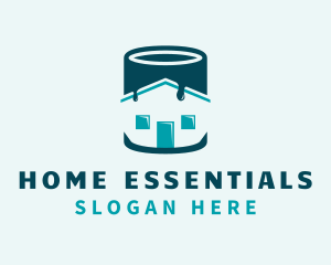 Home Paint Bucket logo design