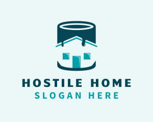 Home Paint Bucket logo design