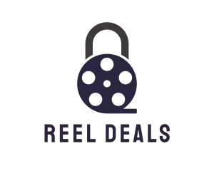 Padlock Film Reel logo design