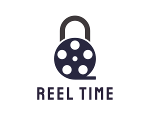 Padlock Film Reel logo design