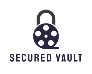 Padlock Film Reel logo design