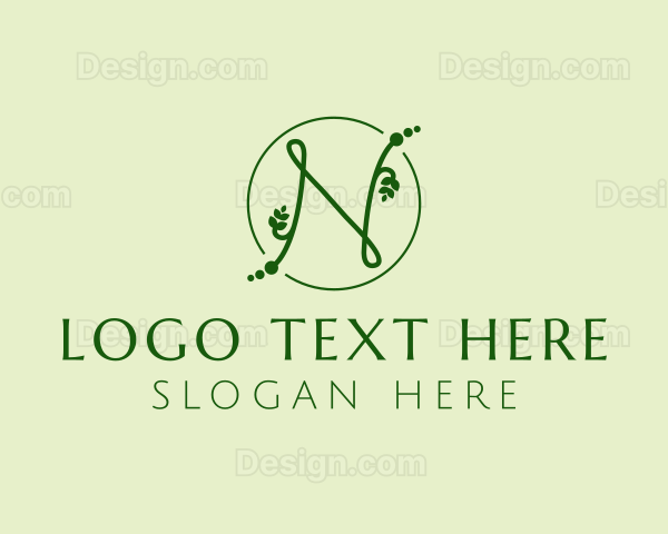 Natural Letter N Logo