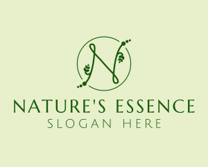 Natural Letter N logo design