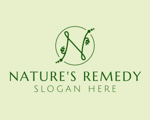 Natural Letter N logo design