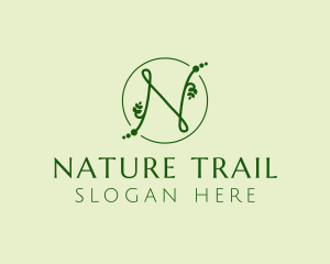 Natural Letter N logo design