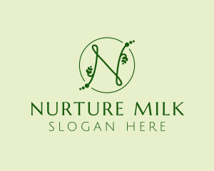 Natural Letter N logo design