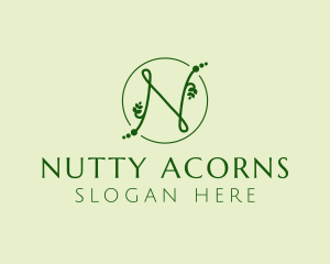 Natural Letter N logo design