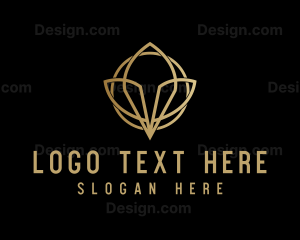 Gold Luxury Flower Logo