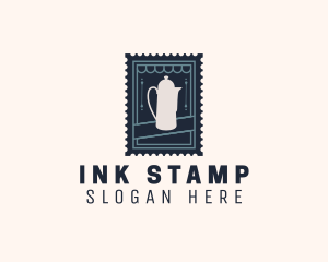 Tea House Kettle Stamp logo