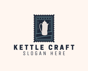 Tea House Kettle Stamp logo