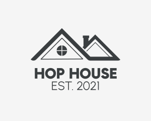 Black House Roofing  logo design