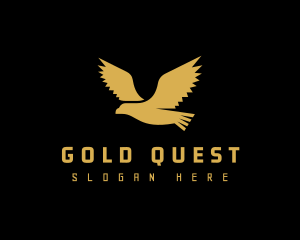 Gold Bird Animal logo design