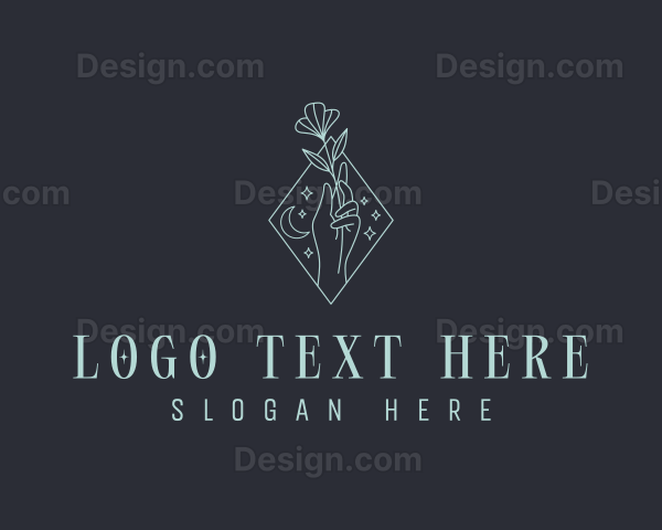 Moon Floral Arrangement Logo