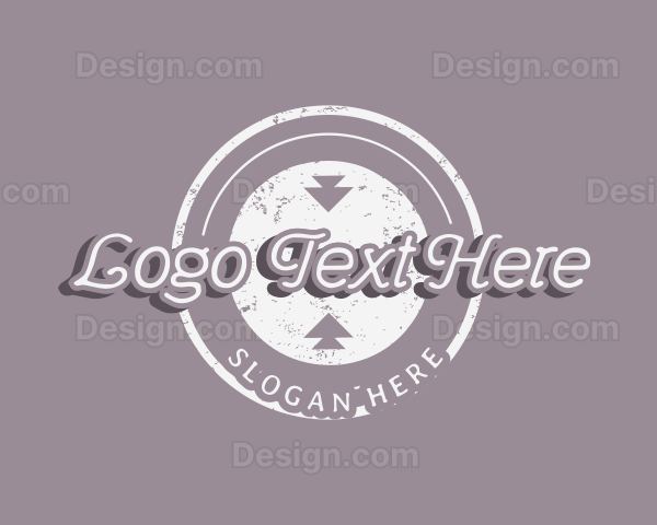 Grungy Hipster Apparel Logo