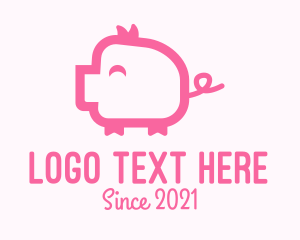 Tempo - Cute Pink Pig logo design