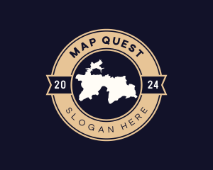 Tajikistan Land Map logo design