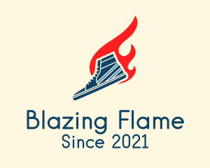 Blazing Fire Sneakers  logo design