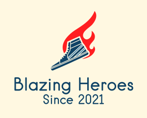 Blazing Fire Sneakers  logo design