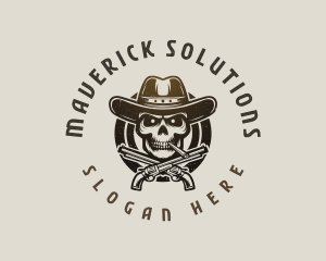 Skull Cowboy Guns logo