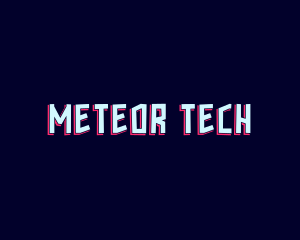 Glitch Tech Game App logo design