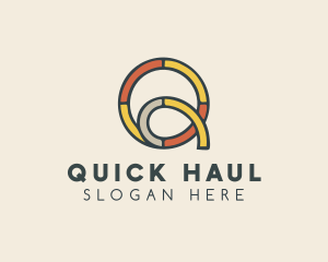 Stained Glass Letter Q logo design