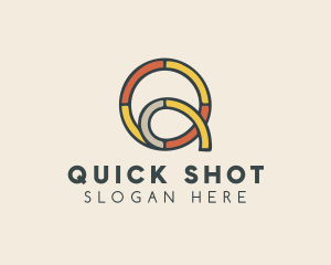 Stained Glass Letter Q logo design