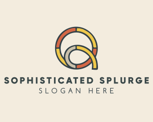 Stained Glass Letter Q logo design