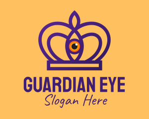 Purple Eye Crown logo design