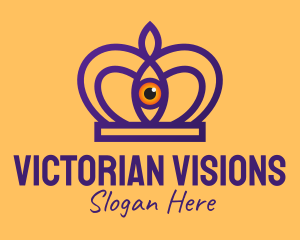 Purple Eye Crown logo design