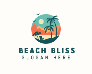 Summer Beach Island logo design