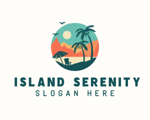 Summer Beach Island logo design