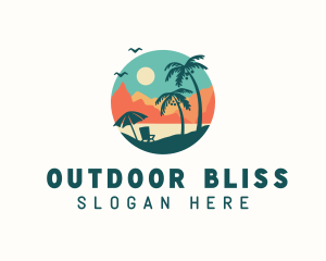 Summer Beach Island logo design