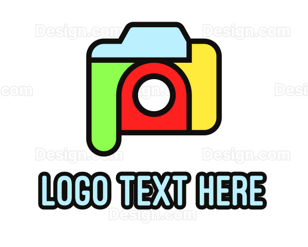 Colorful Camera Outline Logo