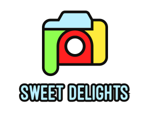 Colorful Camera Outline logo