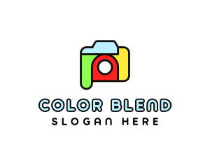 Colorful Camera Outline logo design