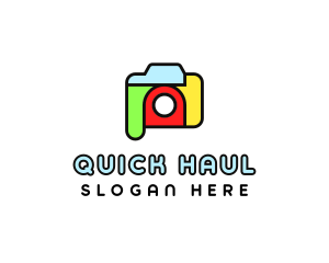 Colorful Camera Outline logo design