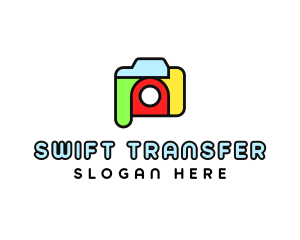 Colorful Camera Outline logo design