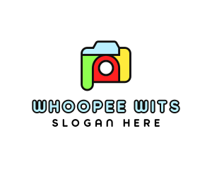 Colorful Camera Outline logo design