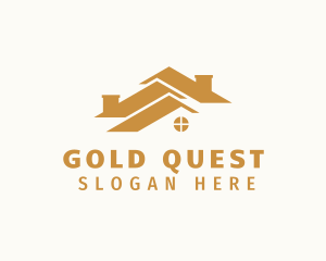 Gold House Roofing logo design