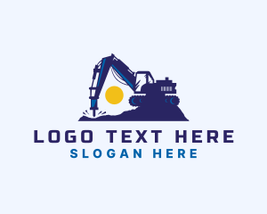 Excavator Drill Construction logo