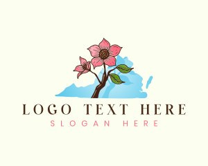 Virginia Botanical Flower logo