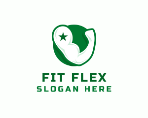 Military Muscle Flex logo design