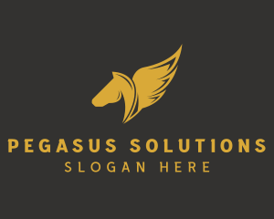 Pegasus Horse Wings logo